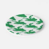緑のスノーモービル ペーパープレート (アングル)