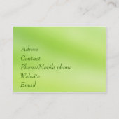 緑のスパの名刺 名刺 (裏面)