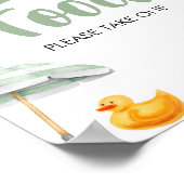 緑のスプラッシュ赤ちゃんシャワー食品 ポスター (角)