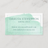 緑のスプラッシュ |エメモダンラルド翡翠の水彩 名刺 (裏面)