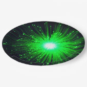 緑のスプラッシュ ペーパープレート (アングル)