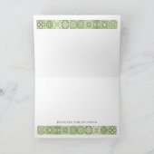 緑のスペインのタイルありがとう カード (内部)