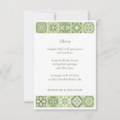 緑のスペインのタイル 案内状 (正面)