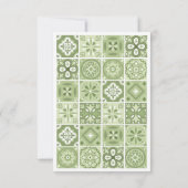 緑のスペインのタイル 案内状 (裏面)