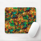 緑のスポットtと燃えた黄色の非常に素朴な岩 マウスパッド (マウス)