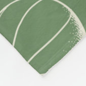 緑のスポーツパターン フリースブランケット (角)