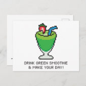 緑のスムージーを飲んで一日を作れ!ポストカード ポストカード (正面/裏面)