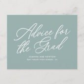 緑のスモダンクリプト卒業 アドバイスカード (正面)