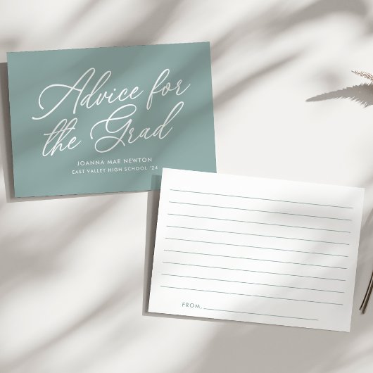 緑のスモダンクリプト卒業 アドバイスカード