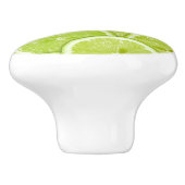 緑のスライスのパターンライム セラミックノブ (側面)