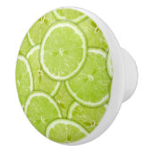 緑のスライスのパターンライム セラミックノブ (右)