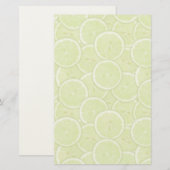 緑のスライスのパターンライム 便箋 (正面/裏面)