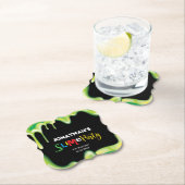 緑のスライムボーイズ誕生日パーティー ペーパーコースター (インサイチュ)