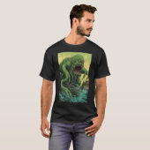 緑のスライムモンスター Tシャツ (正面フル)
