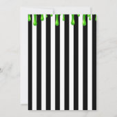 緑のスライム ハロウィン ゴースト 衣装 パーティー 招待状 (裏面)