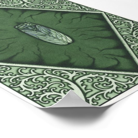 緑のセミ ポスター (角)