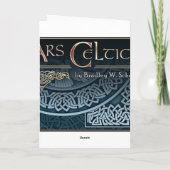 緑のセルティック結び糸細工フォトフレームグリーティングカード カード (裏面)