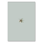 緑のセージとバニラウォーターカラーテーブル番号 テーブルナンバー (裏面)