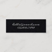 緑のセージと緑のリーフエレガントフレーム スキニー名刺 (裏面)