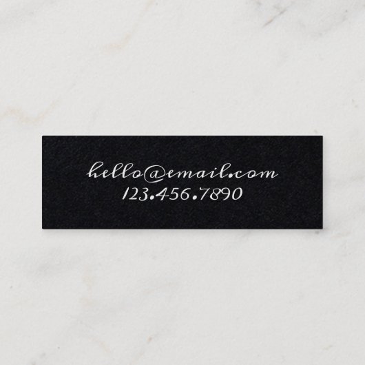 緑のセージと緑のリーフエレガントフレーム スキニー名刺 (裏面)