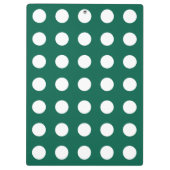 緑のセージに白い水玉模様 クリップボード (裏面)