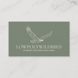 緑のセージ動物の低いポリ野鳥 名刺