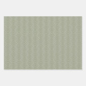 緑のセージ幾何パタモダンーン ラッピングペーパーシート (正面2)