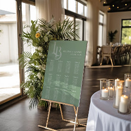 緑のセージ座席表 | 植物幾何学 ポスター