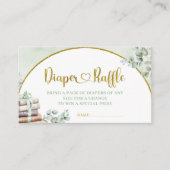 緑のセージ物語の本ベビーシャワーおむつラッフル エンクロージャーカード (正面)