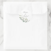 緑のセージ結婚の葉 ラウンドシール (バッグ)