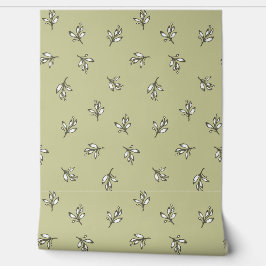 緑のセージ緑の素朴なフローラ 壁紙