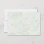 緑のセージ語のストーリーブックベビーシャワーサンキューカード サンキューカード (裏面)