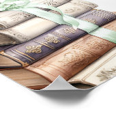 緑のセージ語のストーリーブックベビーシャワー歓迎サイン ポスター (角)