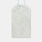 緑のセージ語の本ベビーシャワーギフトラベル ギフトタグ (裏面)