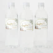 緑のセージ語の本ベビーシャワー水ボトル ペットボトルラベル (ボトル)