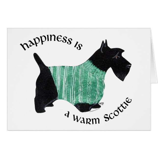 緑のセーターを着たスコッストライプのチ (正面横)