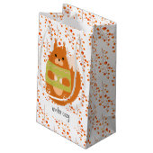 緑のセーターを着た赤褐色のリス スモールペーパーバッグ (裏面アングル)