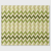 緑のソフトウォームシェードでジグザグを描く3-Dイリュージョン ラッピングペーパー (フラット)