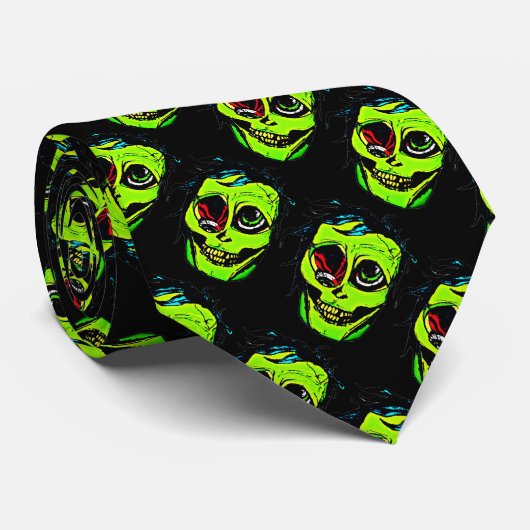 緑のゾンビ ネクタイ (ロール)