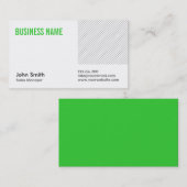 緑のタイトルの販売部長の名刺 名刺 (正面/裏面)