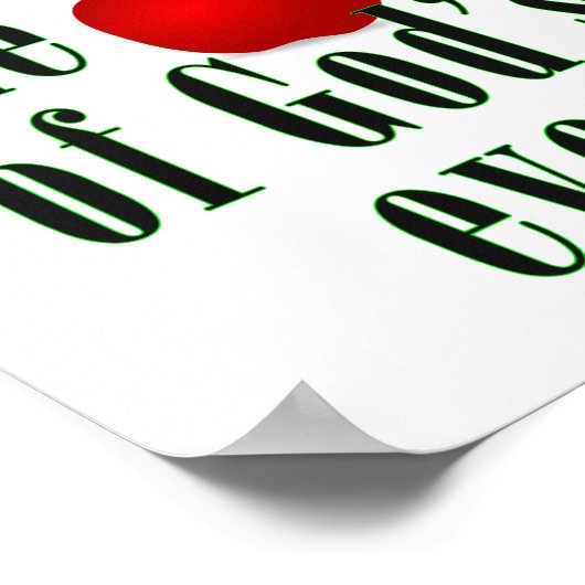 緑のタイポストロークで神の目のりんご ポスター (角)