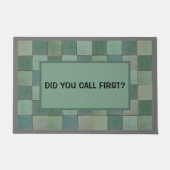 緑のタイルを使用した書式設定 ドアマット (正面)