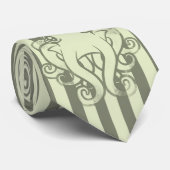緑のタコのヴィンテージ ネクタイ (ロール)