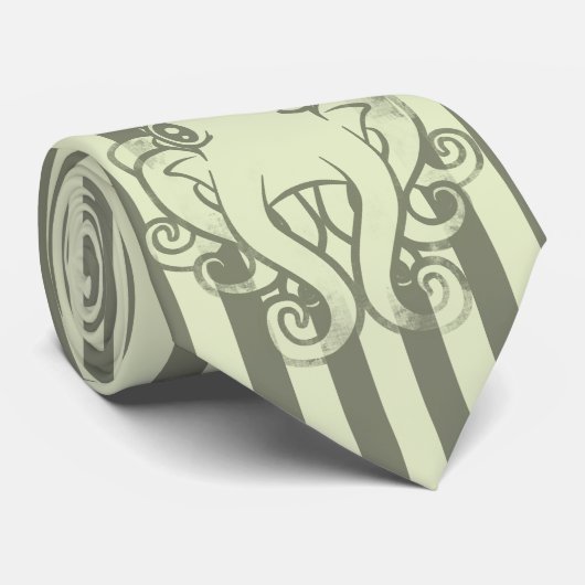 緑のタコのヴィンテージ ネクタイ (ロール)