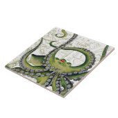 緑のタコヴィンテージマップ白 タイル (側面)