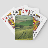 緑のタスカニーのトランプのポーカーのデッキの曲線ライン トランプ (裏面)