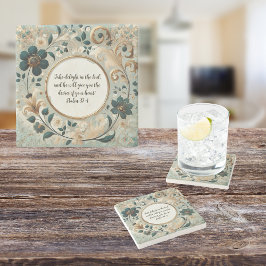 緑のタンフレームのカスタマイズ可能な詩 ストーンコースター