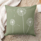 緑のタンポポの装飾的な枕 クッション (ブランケット)