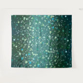 緑のターコイズパターン タペストリー (正面(横))