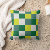緑のタータンチェックチェックパターン クッション (ブランケット)